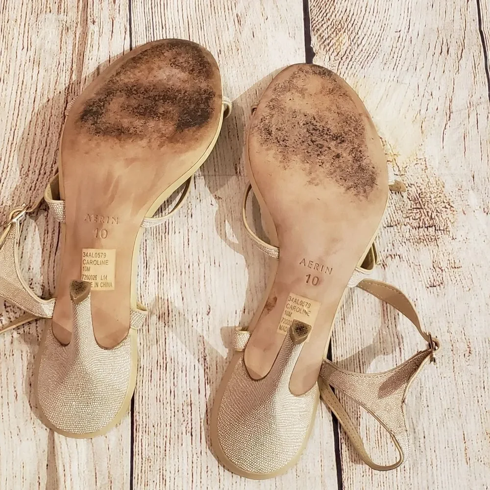 AERIN Strappy Caroline Heels, Sz 10